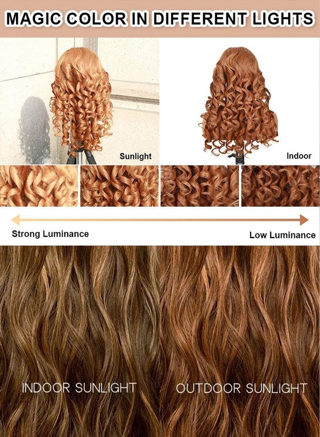 Domiso 24 Inch Honey Blonde 13X4 Lace Front Wigs Human Hair Glueless Wigs Human Hair Brown to Blonde New Body Wave Wigs Updated Twisted Wave Wear and Go Glueless Wigs with Elastic Band - Image 4